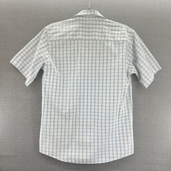 Montage Collection Mens Plaid‎ Lightweight Button Up Shirt L No Surrender Scull - Picture 8 of 8